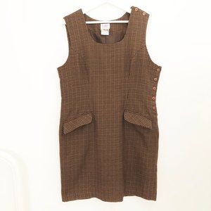 Parisian Vintage Houndstooth Cottagecore Dress